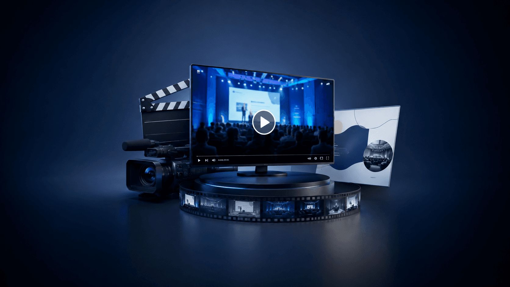 Confidential promotional video and presentation layouts for an Algerian symposium