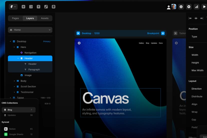 Framer development for motion heavy and interactive healthcare websites