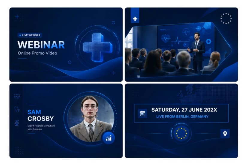 Branded video templates enabling consistent medical communication systems