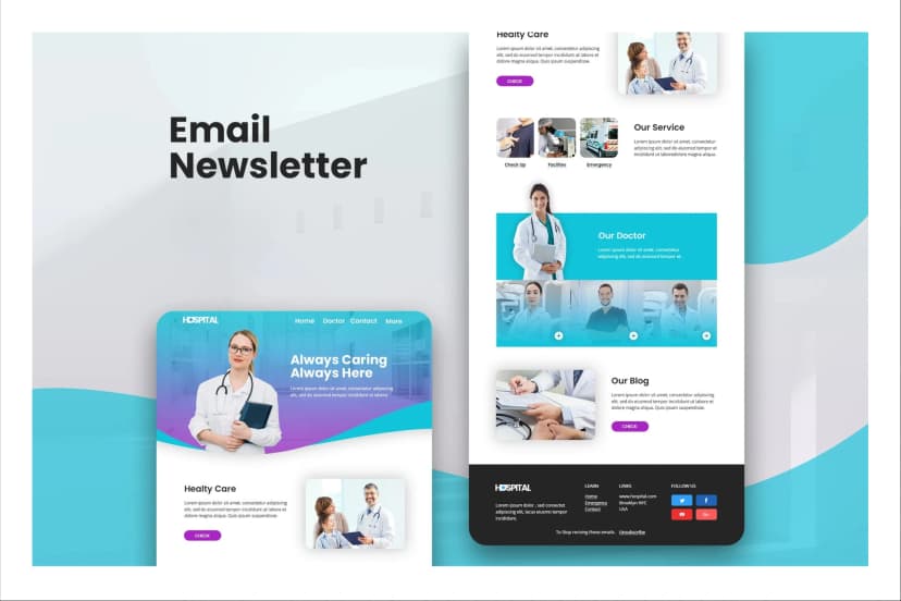 Branded email templates supporting internal medical communication workflows