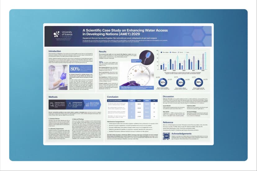 Modular scientific poster templates designed for consistent publication use