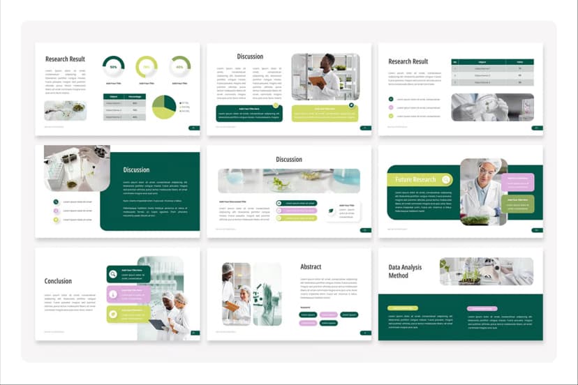 Branded scientific slide deck systems for medical and corporate presentations