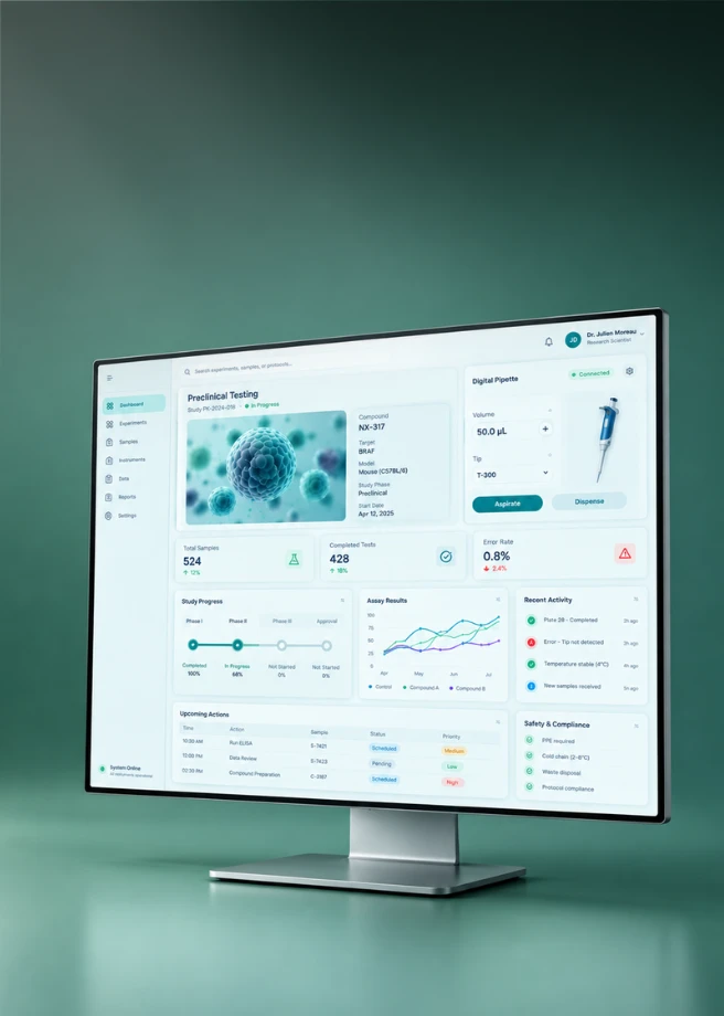 Redesign UX d'interface de logiciel de laboratoire LIMS