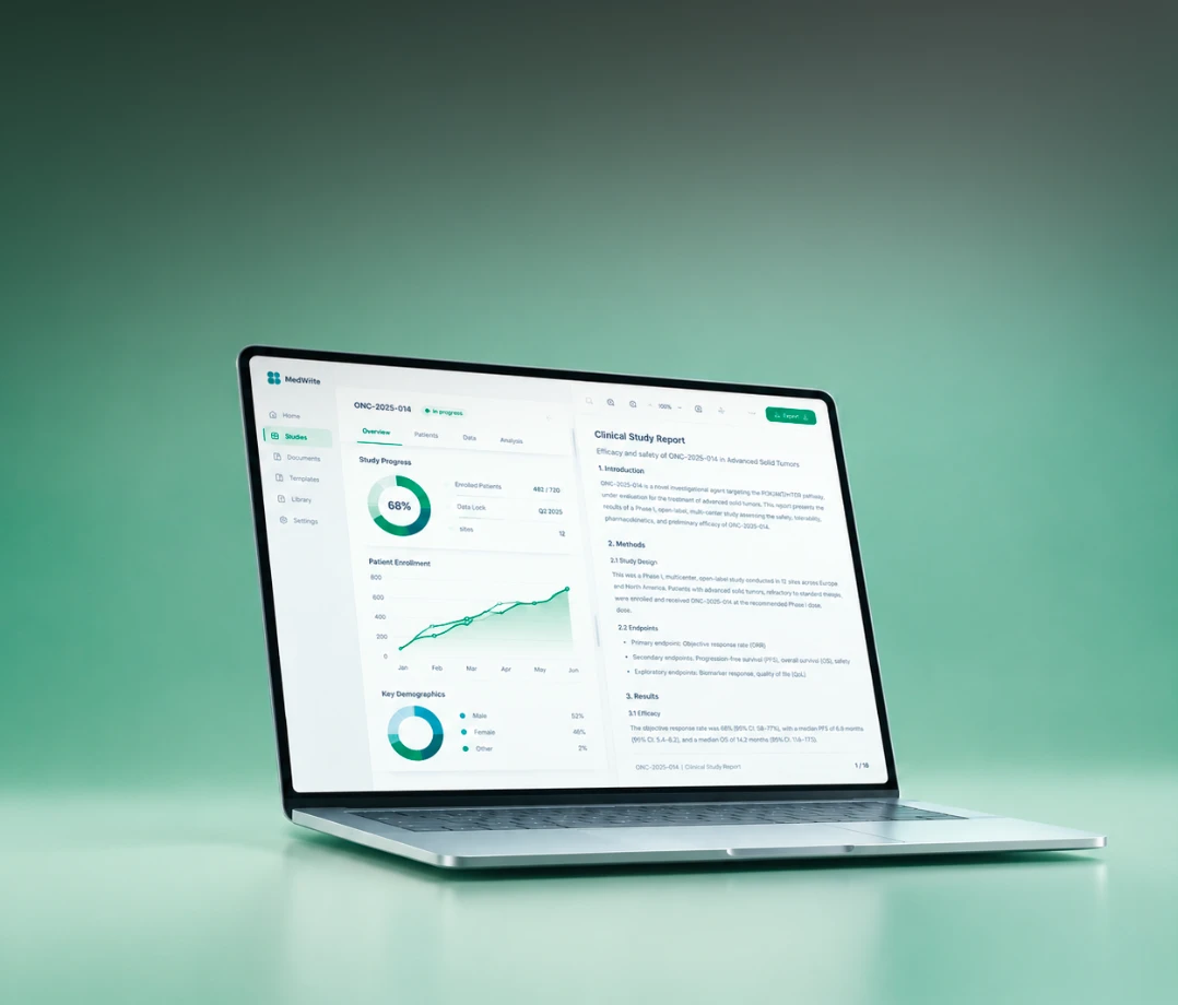Interface de visualisation de données pour la rédaction médicale