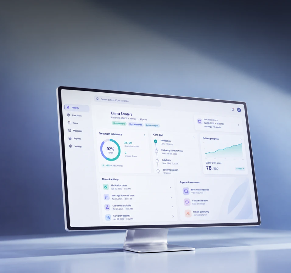 Multi-disciplinary care coordination management dashboard UI