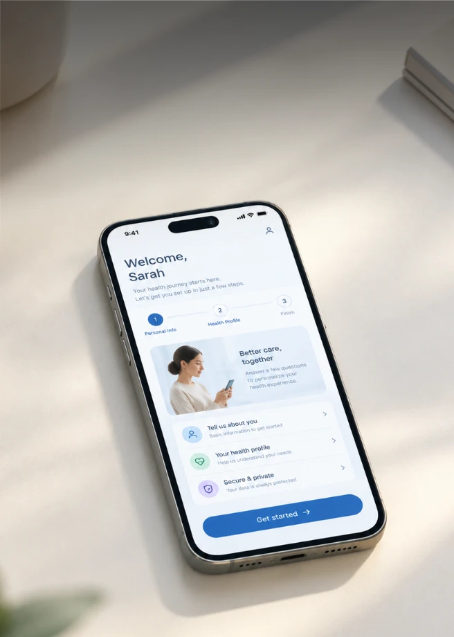 Patient onboarding flow and digital health user onboarding UX