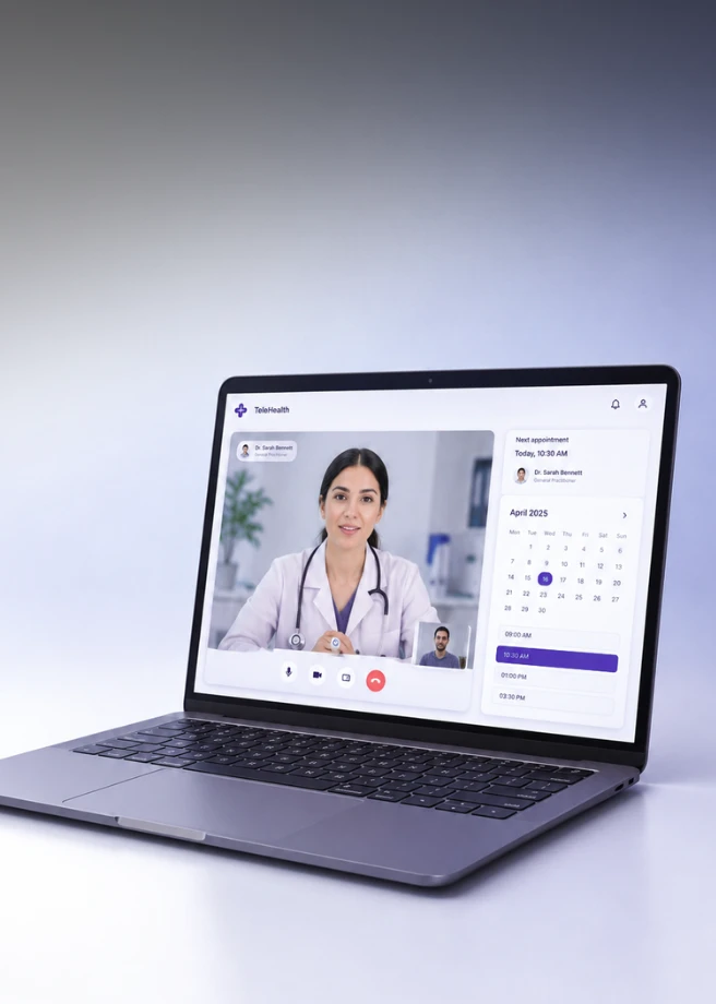 Telehealth portal and WebRTC video consultation web interface