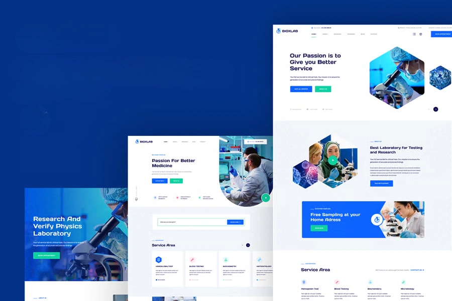 Web design for medical, healthcare and life sciences platforms